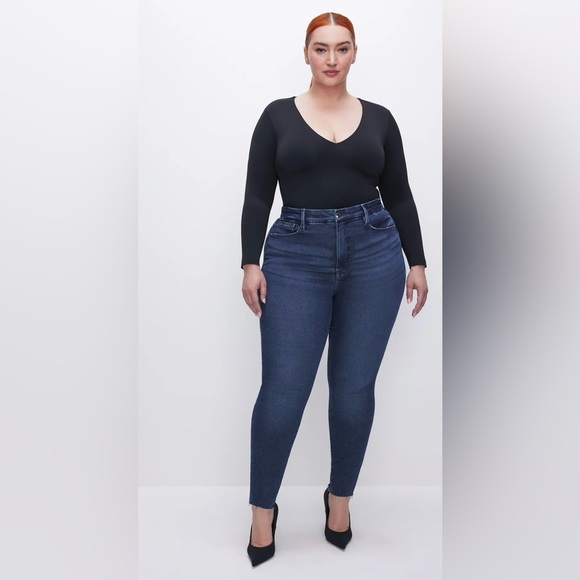 Good American Denim - Good American Good Legs Raw Hem Dark Blue Size 22 GLREAW941T